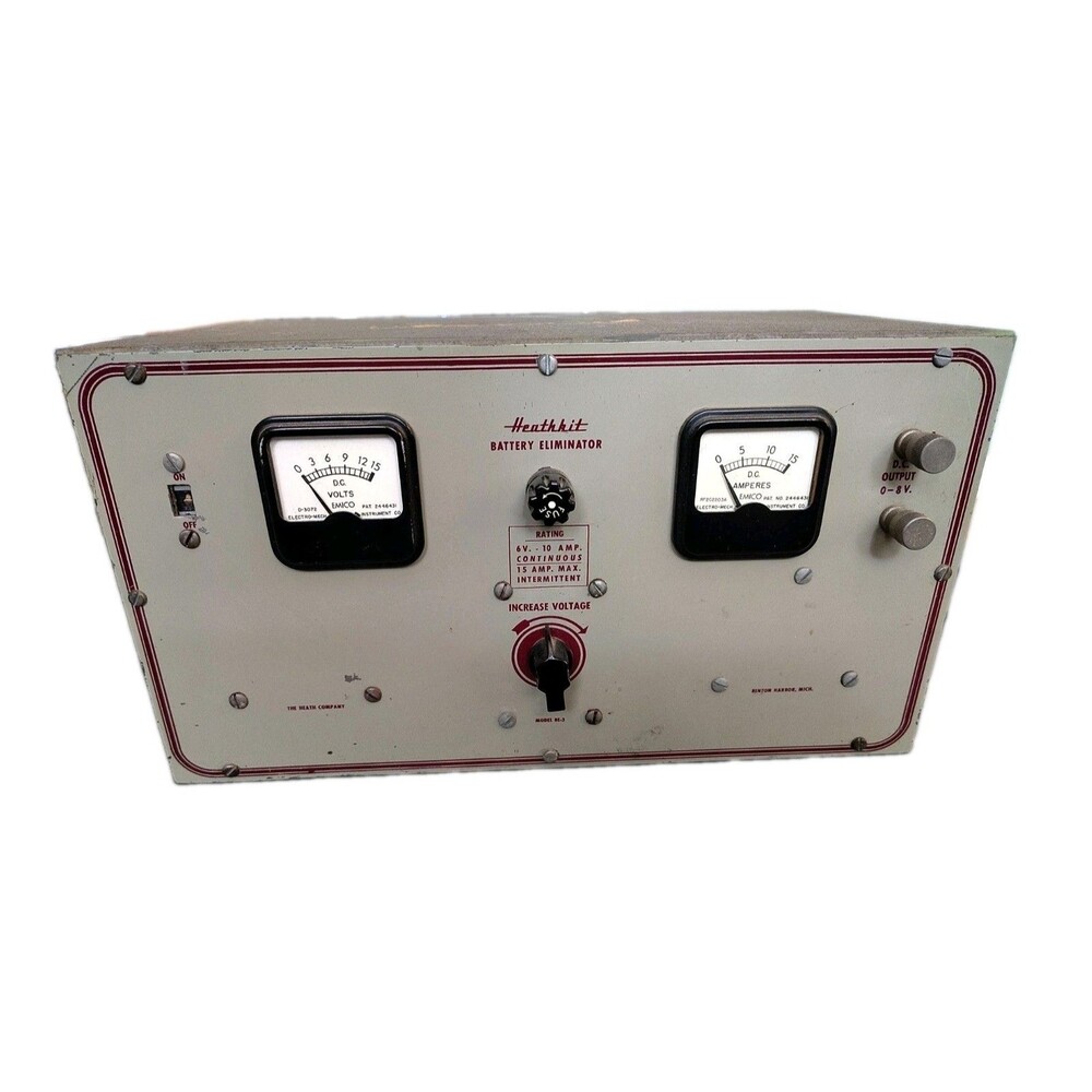 Vintage Heathkit BE-4 Battery Eliminator Variable DC Power Supply Bench...